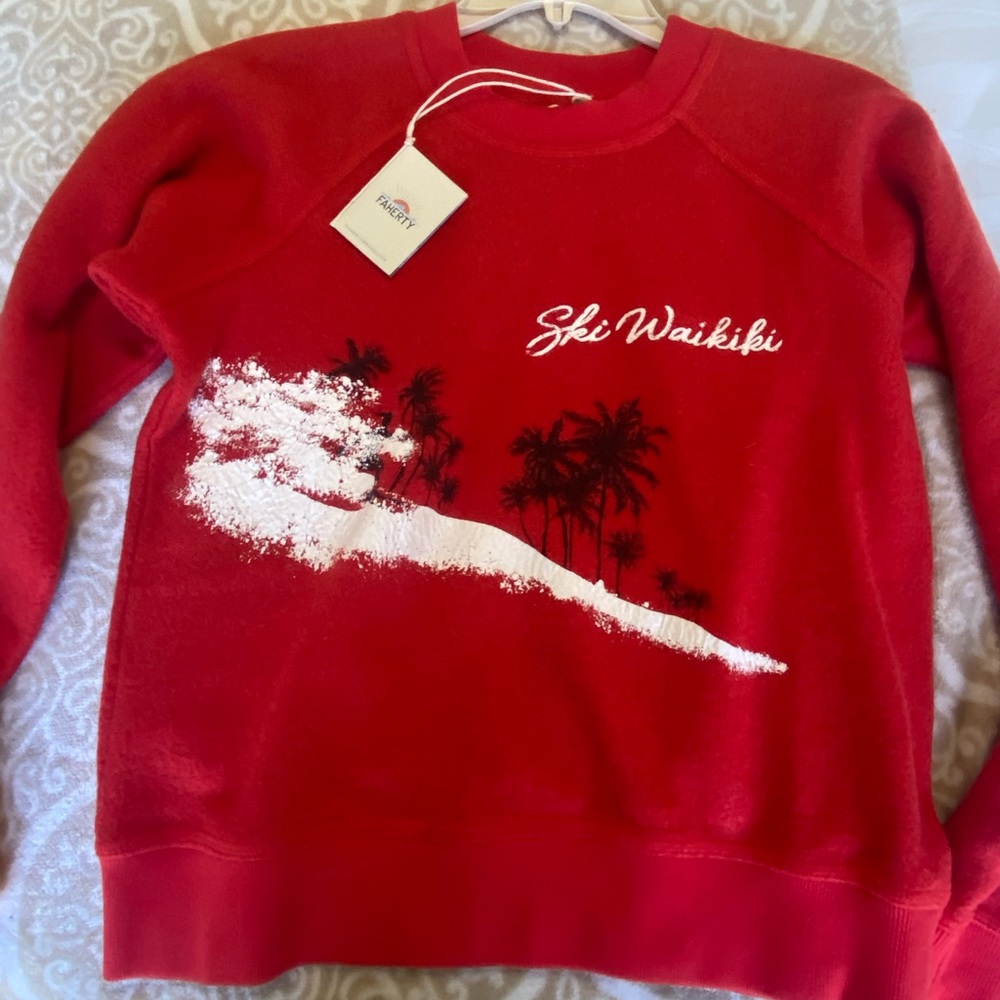Faherty Ski Vacation Waikiki Sweatshirt NWT
